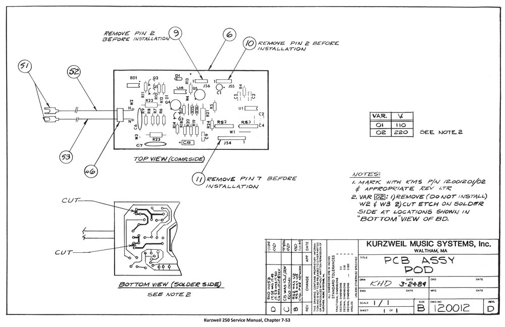 Assembly POD Board (old-style) - Sheet 1